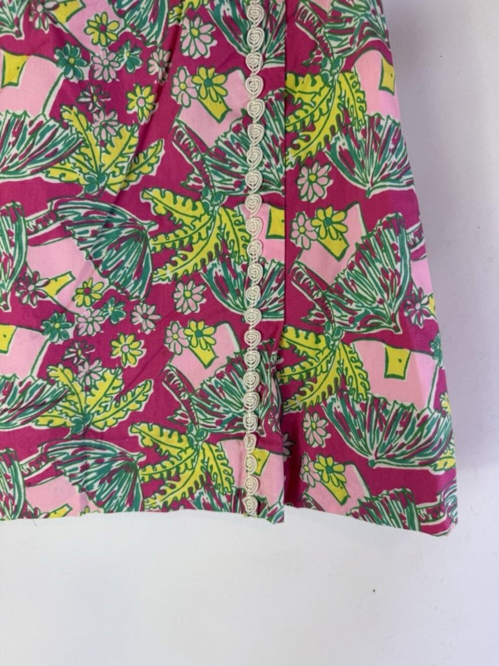 Vintage 90s Lilly Pulitzer Floral Jungle Print Wrap Skirt - Picture 4 of 8